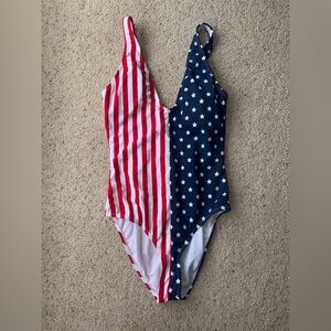 Charlotte Russe Red and Blue Star Striped One Piece